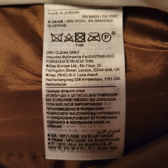 NWT Banana Republic Slim Straight Ankle Pants Size 8 NWT - Picture 9 of 9